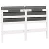 Upholstered Headboard with Headboard in White and Light Grey 120 cm