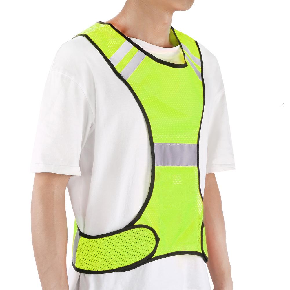 Светоотражающий жилет безопасности для улицы со светодиодной подсветкой, высокая видимость для бега в ночное время, велоспорт, желтый