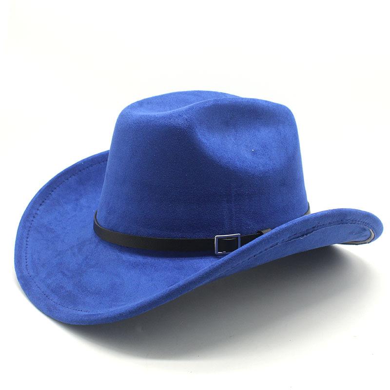 Big Edge One-Word Top Suede Western Cowboy Top Hat Jazz Hat Fashion Hat Retro Hat
