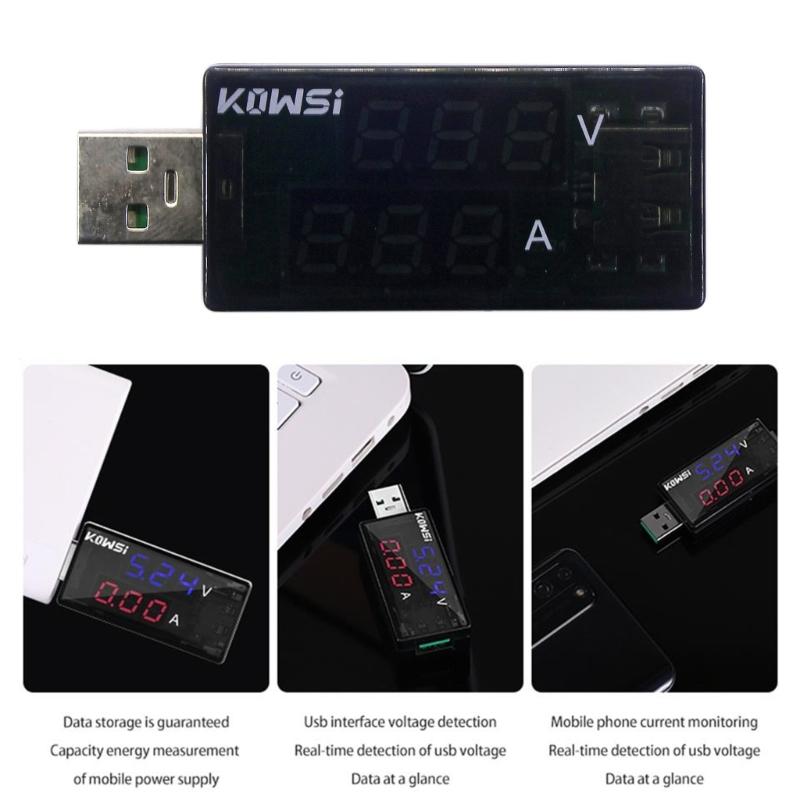 KWS-11VA USB Charger Tester 4-30V 6.5A Voltage Current Meter Voltmeter Ammeter Battery Capacity Tester Power Detector