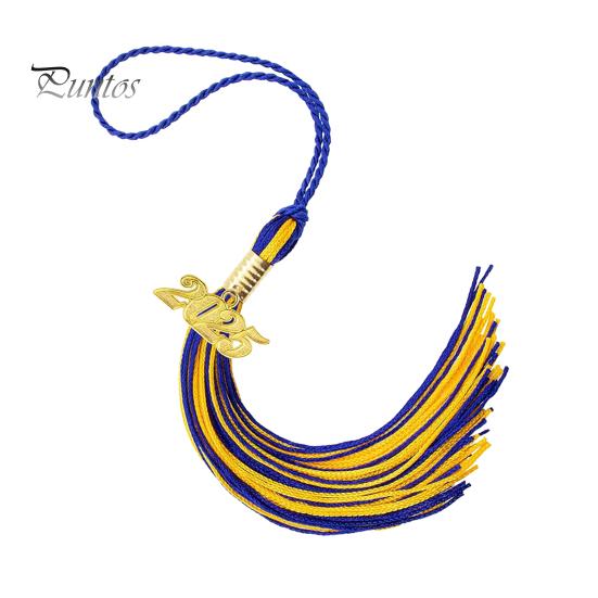 Кисточка для выпускного с подвеской 2025 года, в наличии разные цвета, стиль цветных блоков, длина 40 см, кисточка для рожка на выпускной для школьного сезона