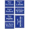 [L4982] - Sheet of Blue 'Street Sign' Stickers (50x70 Cm)