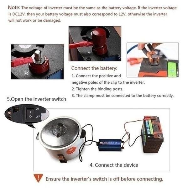 500 Вт 1200 Вт светодиодный инвертор солнечной энергии постоянного тока 12/24/48/60 В в переменный ток 220 В модифицированный преобразователь синусоиды автомобильный адаптер питания трансформатор