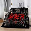 3D ретро одеяло с изображением логотипа группы Slayer, тяжелый металл, рок, мягкое плед-покрывало для дома, спальни, кровати, дивана, дорожное покрытие, подарок для ребенка