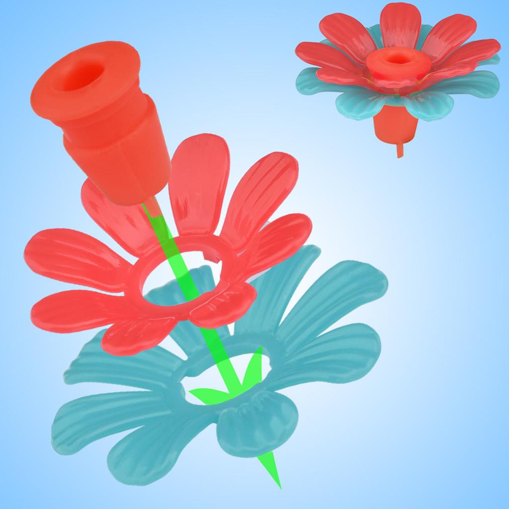 9/30pcs Colorful Replacement Flowers for Hummingbird Feeders Mason Jar Replaceable Flower Set for Outdoor Garden Feeder