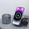 Magnetic Wireless Charger Fodable 3 In 1 15w Fast Charging Dock Station For Apple Watch Iphone 14 13 12 Pro Max Plus Airpods Pro