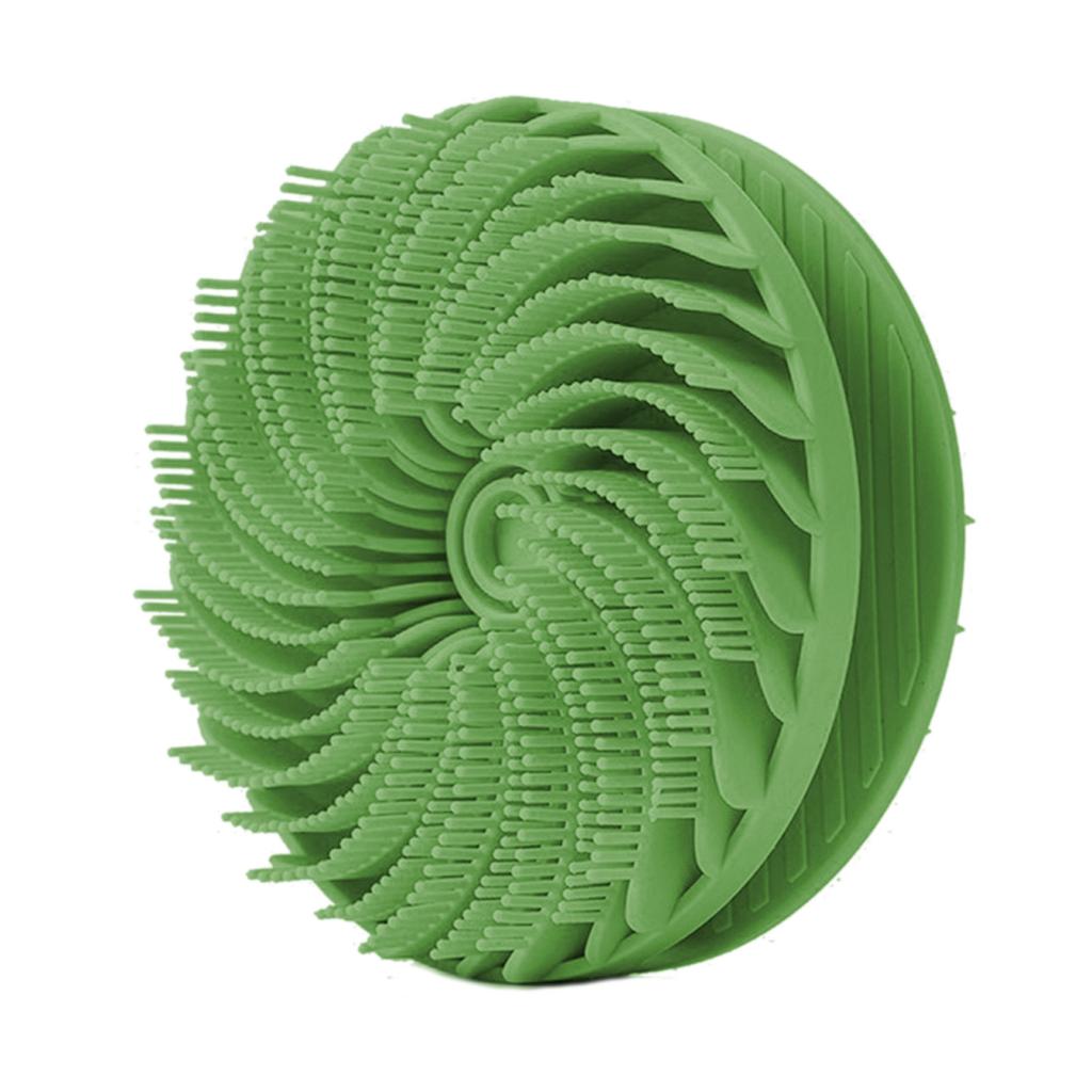 Двусторонняя силиконовая щетка для душа для мягкого отшелушивания и глубокого очищения с эргономичной ручкой