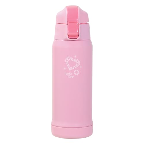 Pearl Metal Water Bottle, 600ml (0.6L), Direct Drink, Insulated, Sports Drink, Pink, with Pouch, Kids Charger, HC-120