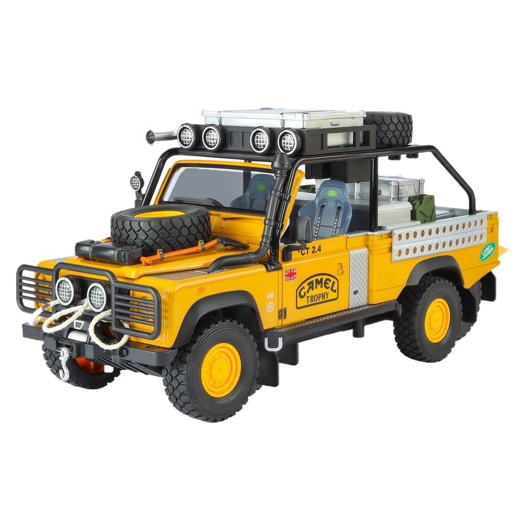 1/24 Land Range Rover Defender 110 Tomb LE Сплав Пикап Модель автомобиля Литые под давлением Внедорожники Модель автомобиля Звук Свет Детская игрушка Подарок