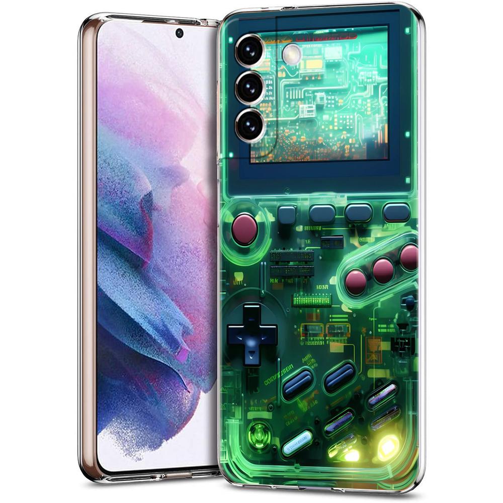 Прозрачный чехол-накладка для Samsung Galaxy S25 S24 S23 S22 S20 S21 FE Ultra S10 S10E Plus с рисунком игровых консолей