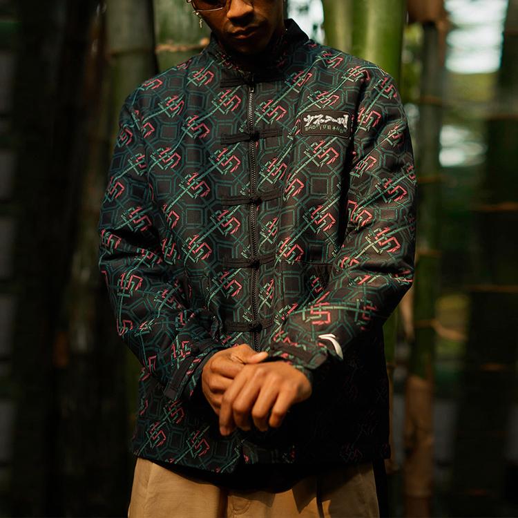 Li Ning X Shao Bu Ru Chuan Collaboration Long Sleeve Loose Casual Sports Jacket Men Jacket Black AFDR381-1