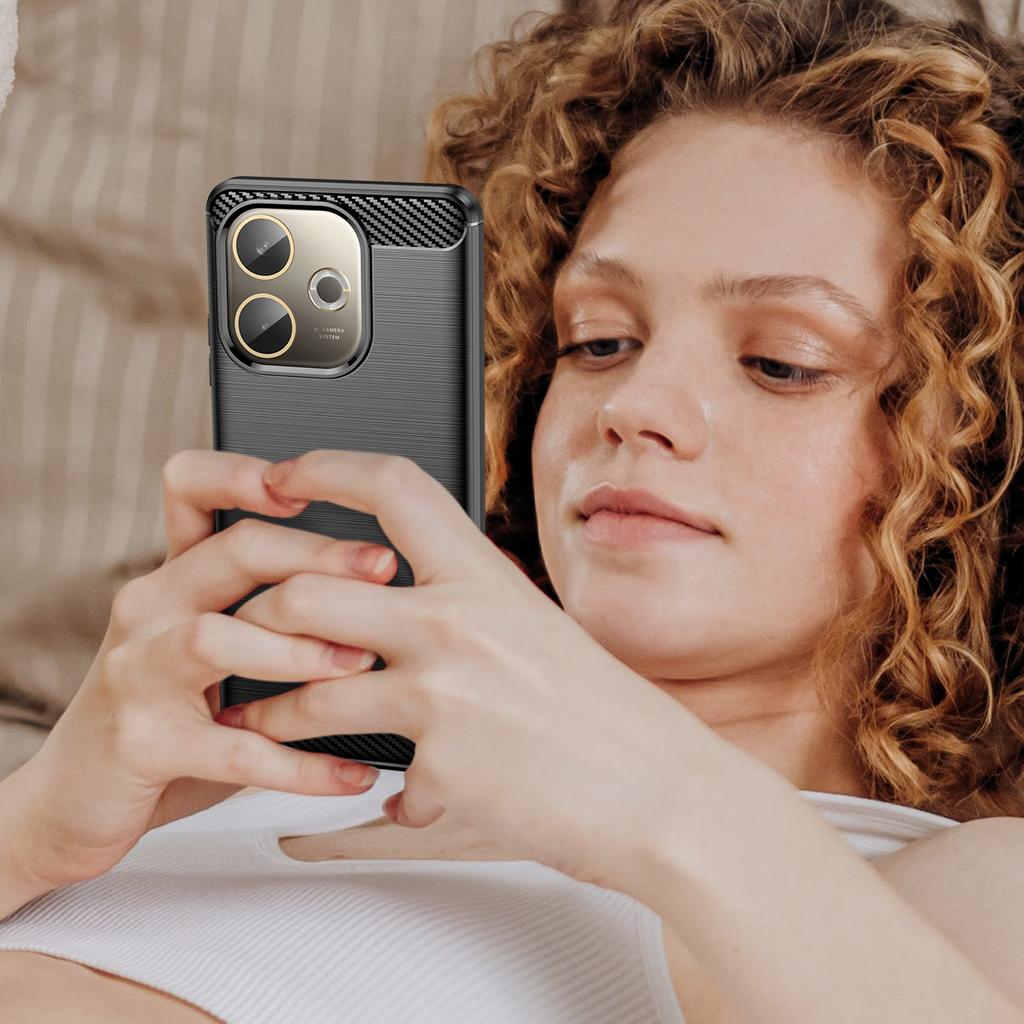 Для Oppo A5 Pro 4G (Глобальный)/5G (Глобальный)/A5 Energy 5G (Китай) Чехол Защитный Чехол для Телефона Текстура Углеродного Волокна Матовый