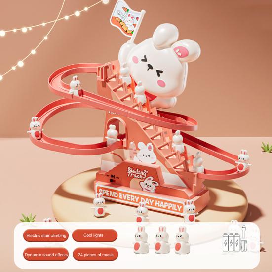 Yousheng электрическая игрушка-горка для скалолазания в виде животных со светодиодной подсветкой и музыкой для детей, обучающая автоматическая лестница для восхождения в виде динозавра и кролика, американские горки