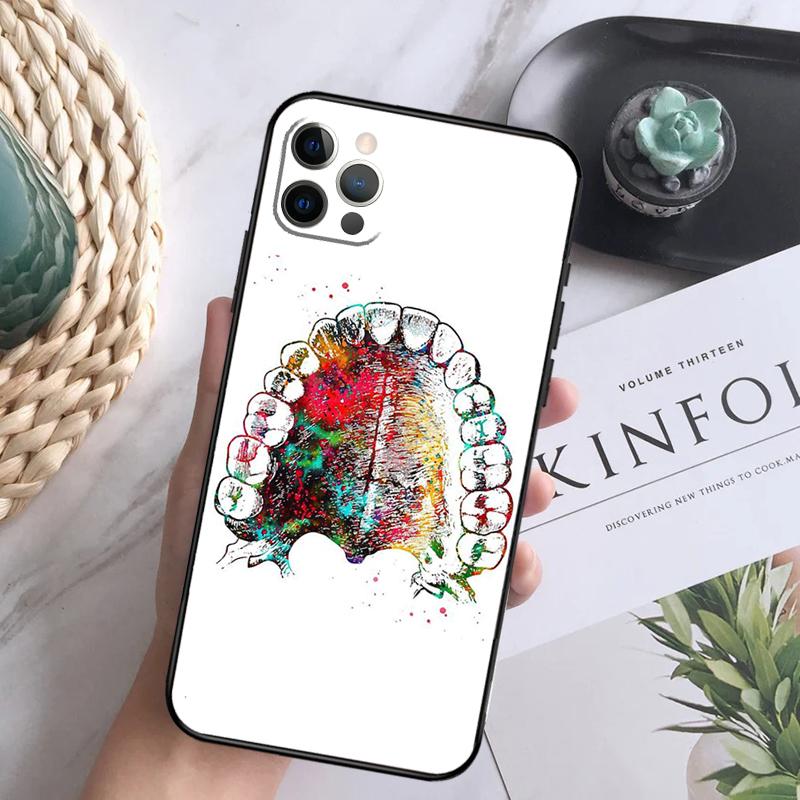 Чехол для телефона с рисунком зуба и стоматолога для iPhone 15 14 13 12 11 16 Pro Max Plus Mini 7 8 X XS Max XR Задняя крышка