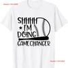 Shhhh Im Doing Gamechanger Funny Basebal Softball Players T Shirt Vintage Fashion Slightly Streetwear Graphic