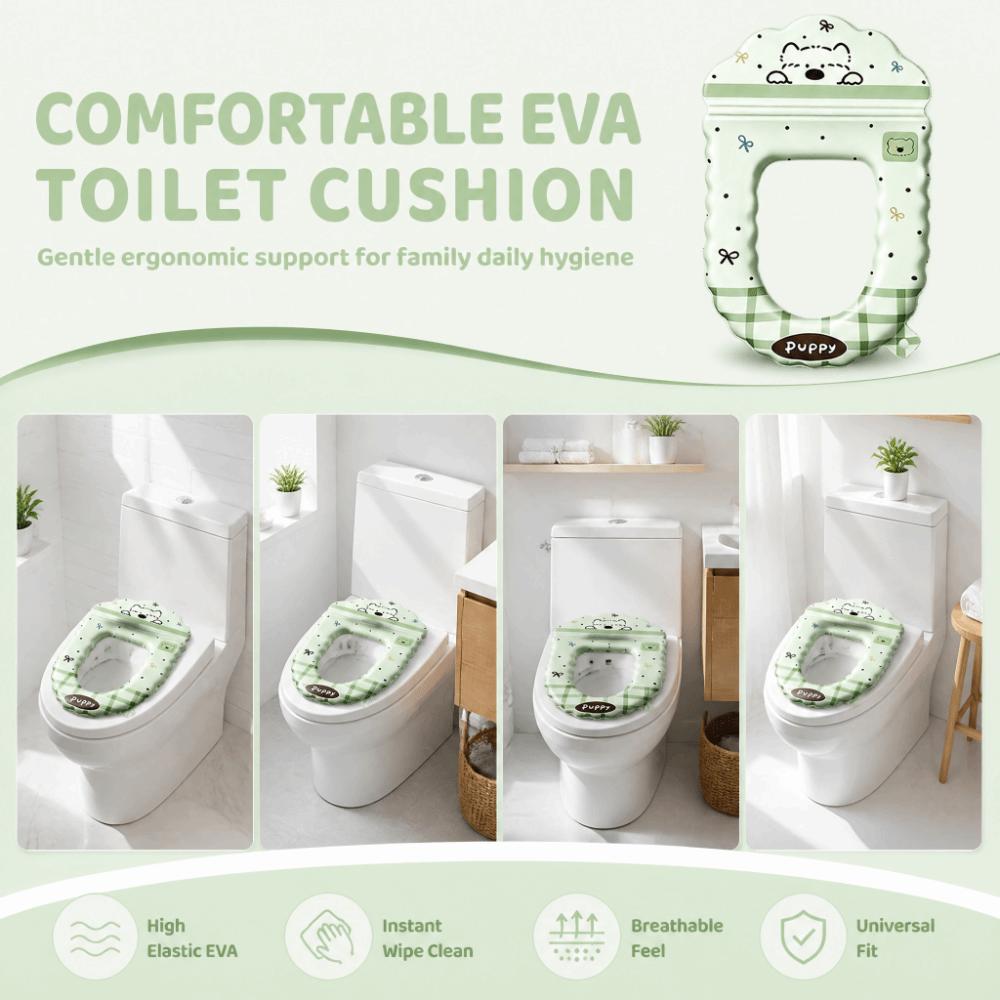 Cartoon Dog Backrest Toilet Seat Cover EVA Toilet Pad Universal Toilet Mat Toilet Accessories