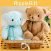 Teddy Ribbon Tied Bear Plush Toy Blue Brown Stuffed Animal Girls Birthday Gift