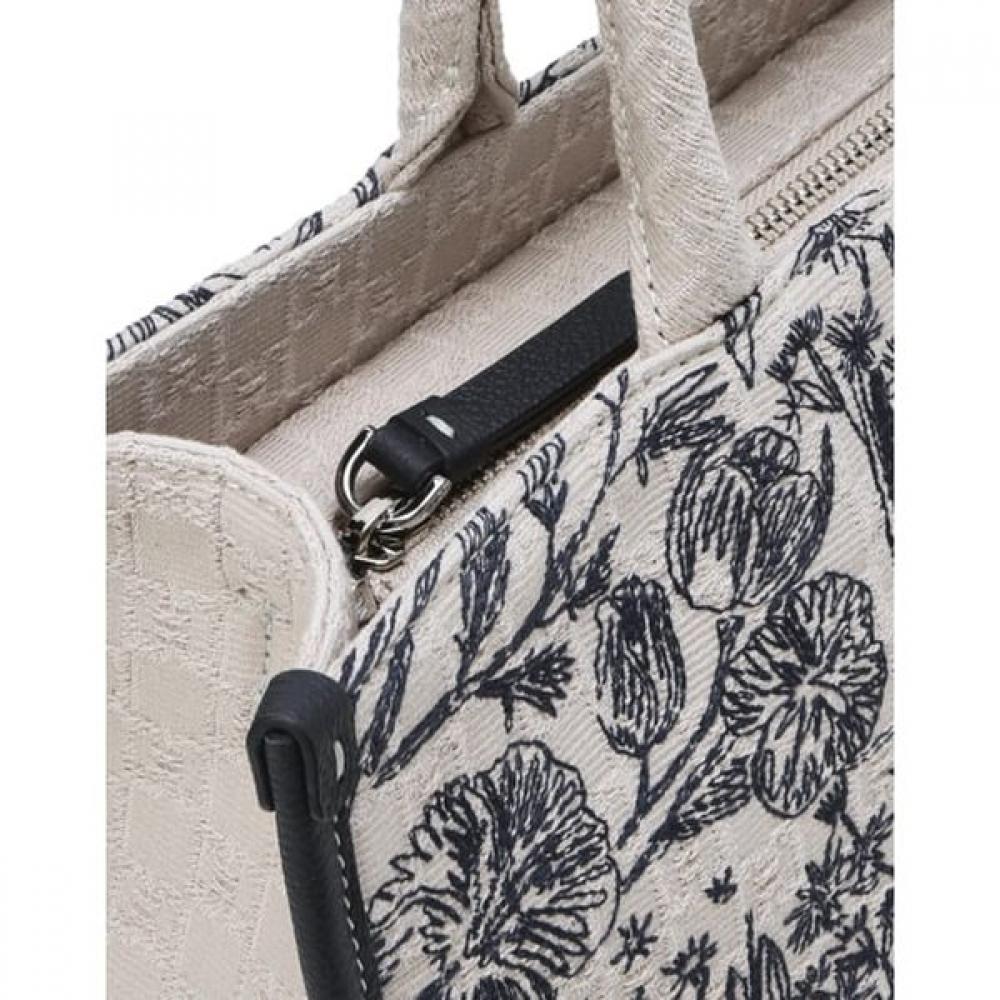 Daks Navy Flower Embroidery Jacquard Large Tote Bag Dcba5f655n2