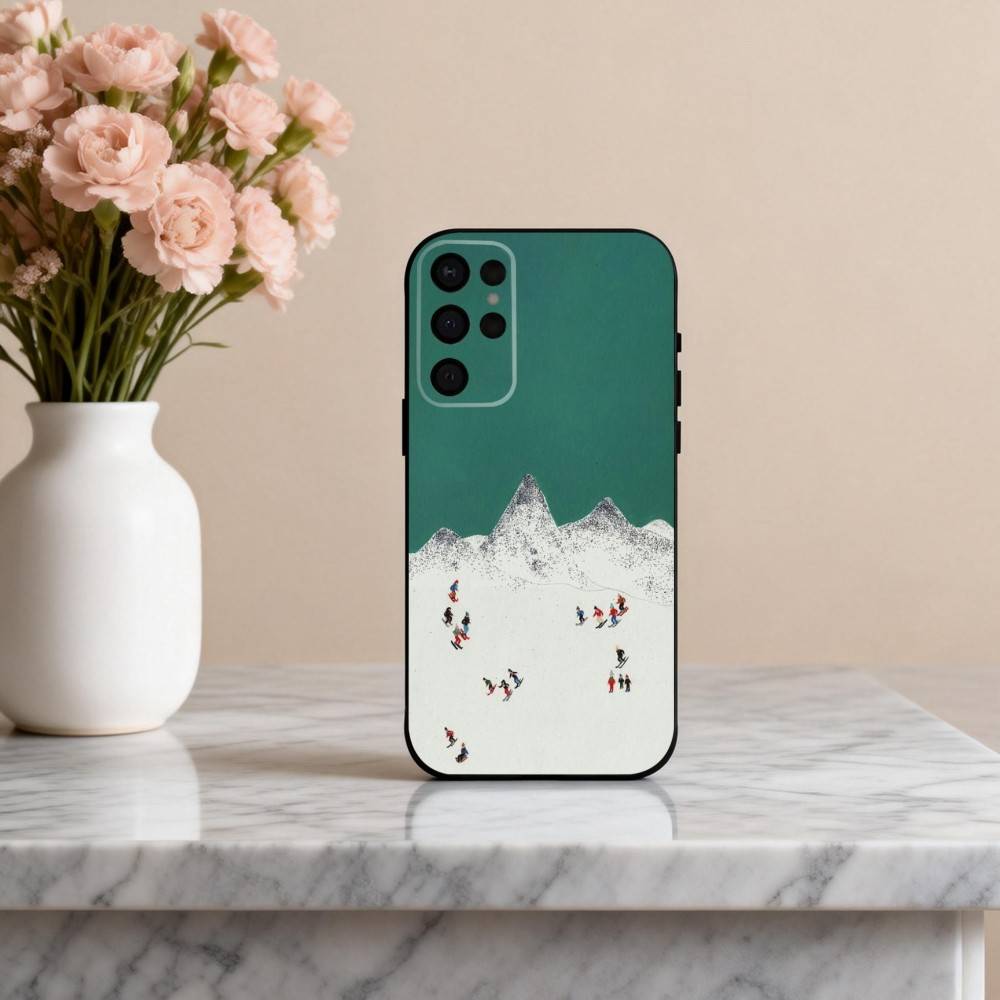 Чехол для телефона S-Снежная гора S-Катание на лыжах Лыжи Для Samsung S25,S24,S21,S22,S23,S30,Ultra,S20,Plus,Другие Мягкий Черный Чехол