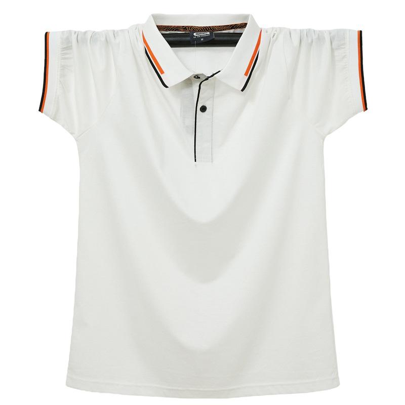 Новая мужская рубашка-поло больших размеров, дышащая, впитывающая пот, свободная мужская футболка с коротким рукавом