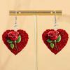Серьги Love Rose креативный дизайн фестивальный подарок