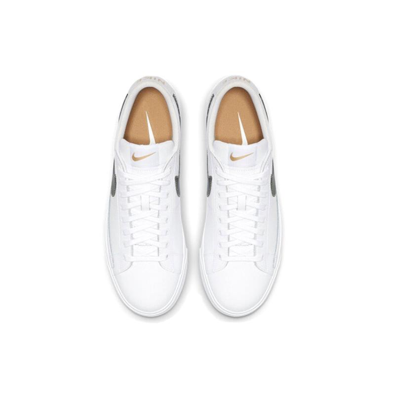 Nike Blazer Low Premium 'White Metallic Gold' Sneakers Skateboard Shoes BQ7460-101