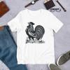 ROOSTER Graphic Tee with Vintage Woodblock Style Image T Shirt Available In Multiple Colors Vintage Washed Unisex Versatile