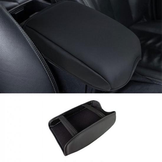 Black Leather Car Center Armrest Box Protect Case For Toyota Tacoma 16 17 18 19
