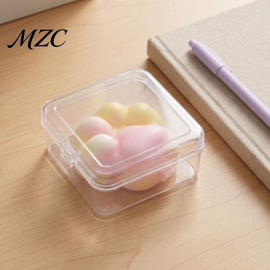 Stress Relief Toys for Adults Donut Cat Paw Squeeze Toy, Crispy TPR Fidget with Healing Fidgets Anxiety Clear Case, Soft Sensory Desk Decor, Cute Gift