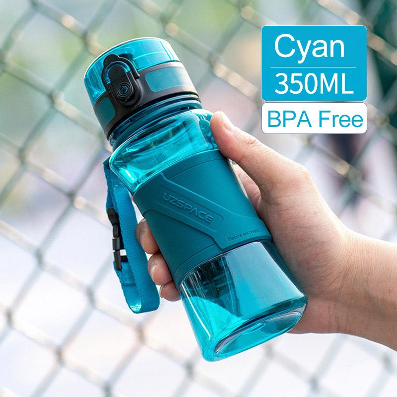 350 мл бутылки для воды UZSPACE, протеиновый шейкер без BPA, детский портативный герметичный спортивный инвентарь для напитков, уличный экологически чистый тритан