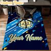 Custom Name Argentina Football Crest Rug Office Rug Chair Mat Non Slip Carpet Rugs for Bedrooms Dining Room Living Room Home Decor gifts