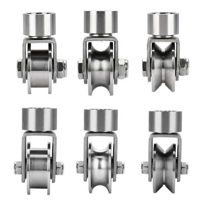 V/H Тип Поворотный Блок 304 Сталь Тяговый Колесо Блок Шкива Бесшумный Шкив Ролик Тяговое Колесо Ролик для Раздвижных Ворот