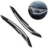 2pcs Car Headlight Eyebrow Eyelid Cover Trim ABS Black/Carbon Fiber for BMW 1 Series F20 F21 Advance Version 2011 2012 2013 2014