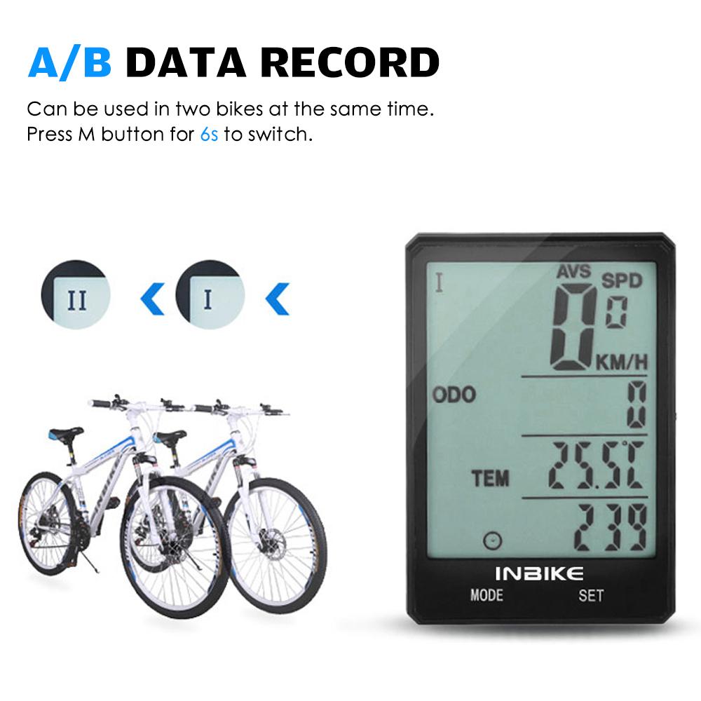 INBIKE 2.8 Inch Bike Wireless Computer Multifunction Rainproof Riding Bicycle Odometer Cycling