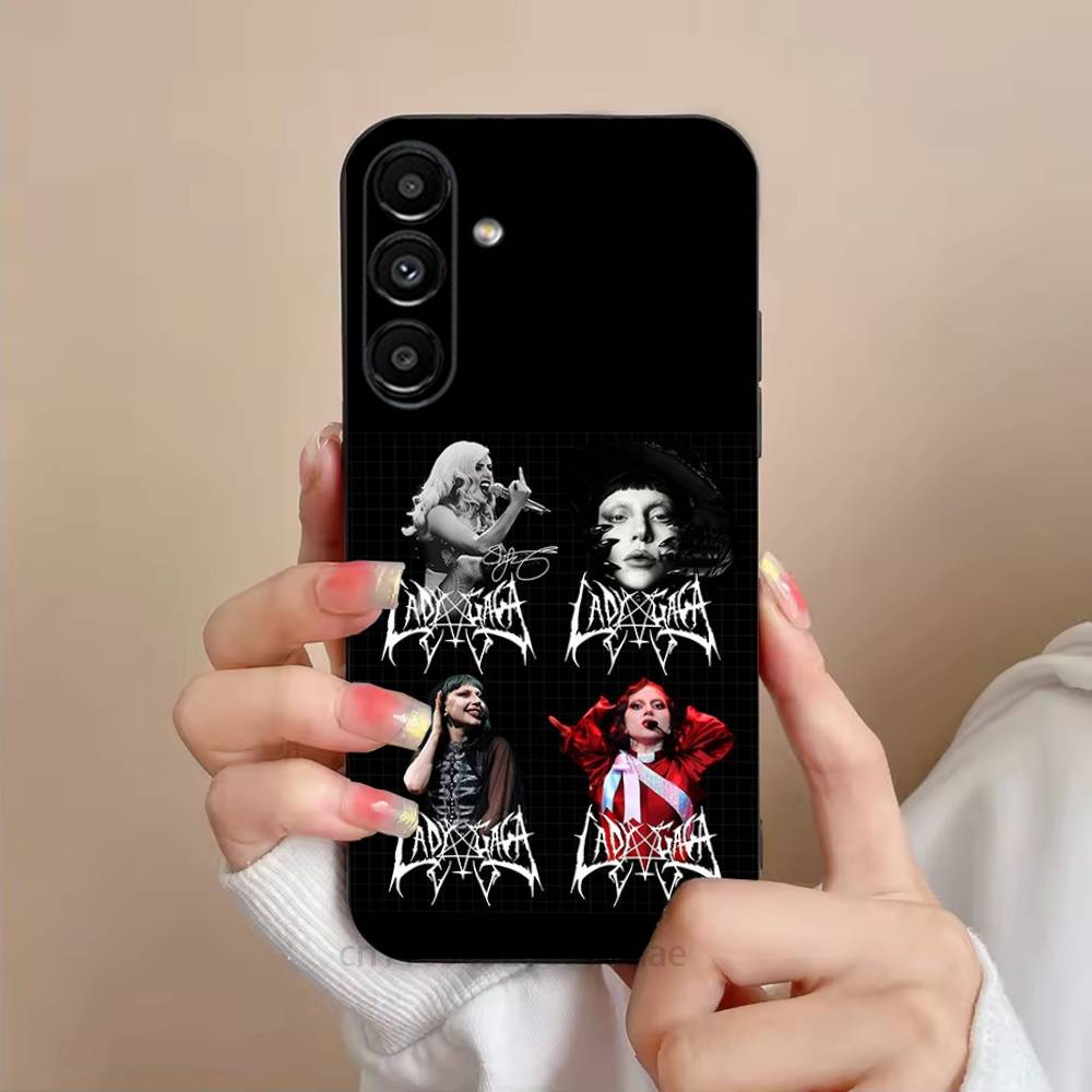 Чехол для телефона LADY GAGA MAYHEM для Samsung S25,24,23,22,21,S20,Ultra,Plus,FE Черный Мягкий Чехол