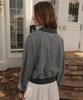 DEHEVE Collar Stripe Sweatshirt [Gray]