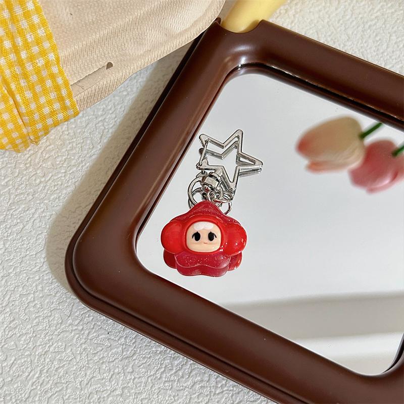 1PC Lucky Star Keychain Key Decoration Plastic Animal Star Pendant Cute Cartoon Luminous Keychain Bag Pendant Accessories