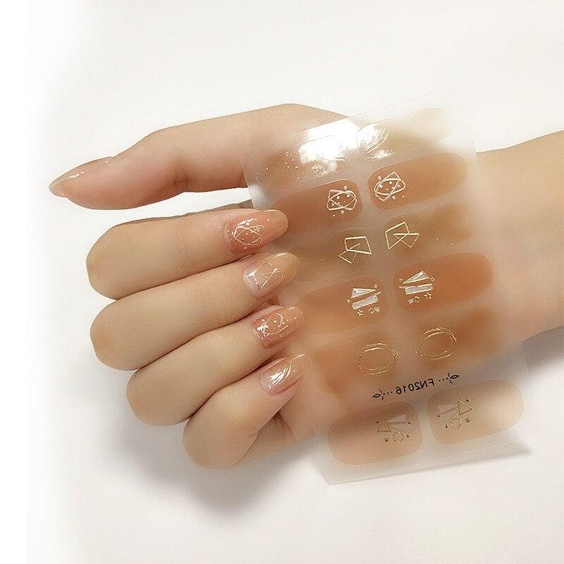 Наклейки для ногтей, бронзирующие, модные, с полным покрытием, наклейки для ногтей, маникюрные летние простые наклейки для ногтей, аксессуары для искусства, сделай сам, инструмент