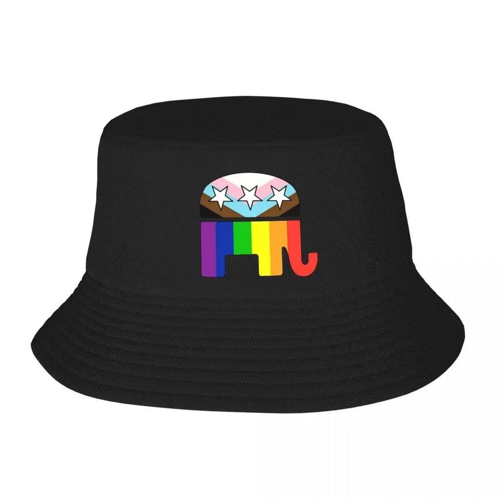 Gay Republican Elephant Bucket Hat Panama Hat Children Bob Hats Hip Hop FisherUnisex Hats Summer Beach Fishing Unisex Caps
