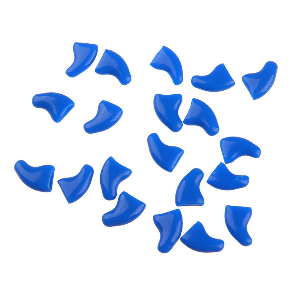 Силиконовые мягкие колпачки для когтей кошек, защита для когтей питомца, с бесплатным клеем и аппликатором для котят, 20 шт./лот