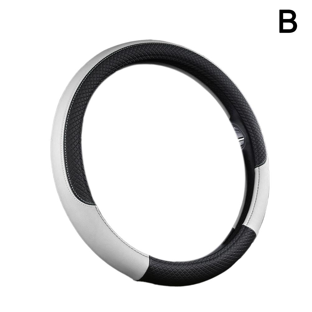 Car Steering Wheel Cover Breathable Anti Slip PU Leather Steering Covers Suitable 37-38cm Auto Decoration Car Accessories