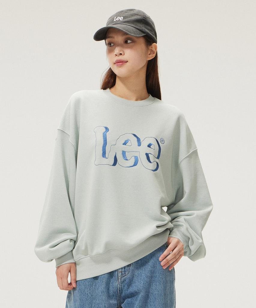 LEE Shadow Embroidery Logo Sweatshirt Light Green