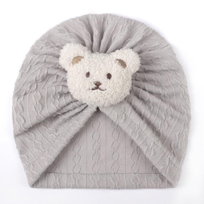 Spring New Children's Soft and Comfortable Pullover Hat, Baby Cute Bear Headscarf Hat, Baby Hat