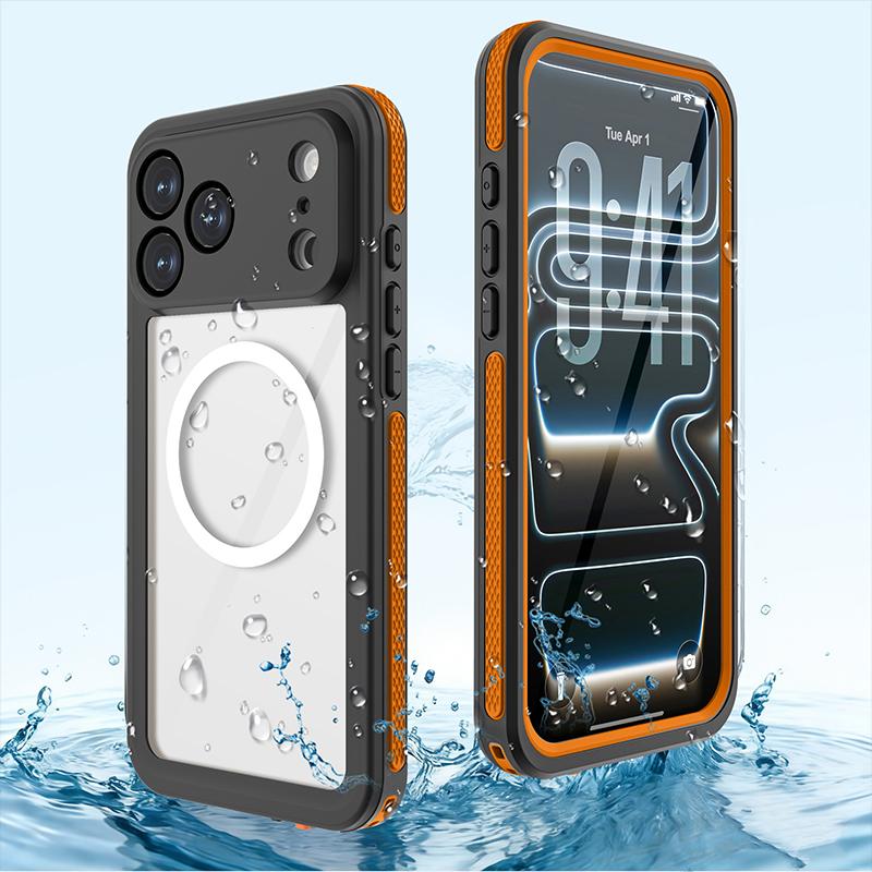 For iPhone 17 Pro Max / 17 Pro / 17 Waterproof IP68 Underwater Diving Swimming Shockproof Full Body sealed Shell Case