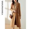 Si Shui Nian Hua Women's Elegant Wool Blend Overcoat