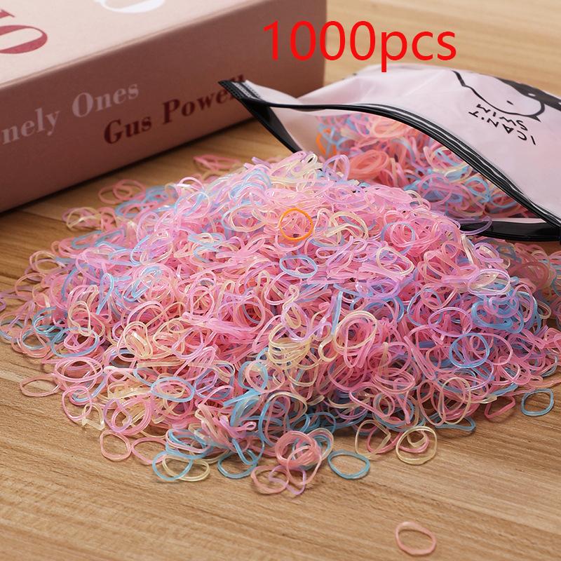 50 шт./компл. эластичные резинки для волос для девочек, аксессуары для волос, цветная нейлоновая повязка на голову, детская резинка для волос, подарочные украшения