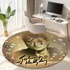 French legendary rock singer and actor Johnny Hallyday Round Carpet Soft Home Decoration Corridor Table and Chair Anti slip Outdoor Floor Mat rug H9