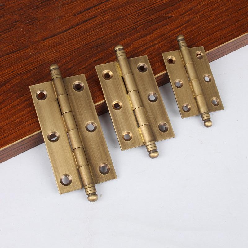 Antique Brass Decorative Cabinet Hinges Kitchen Cupboard Door Butt Hinges 2"/2.5"/3"-1Pack