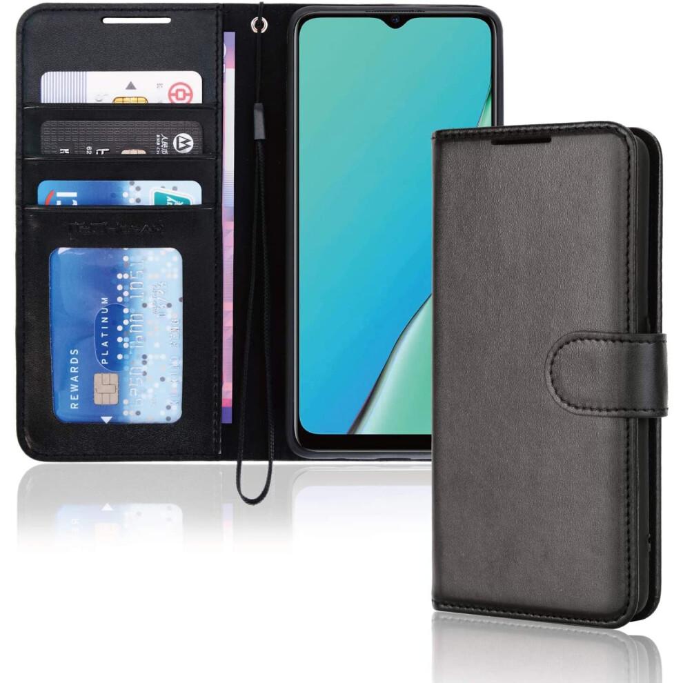 Leather Wallet Case for Oppo A9 2020 / A5 2020, Flip Protective Case Cover with Wallet Card Holder