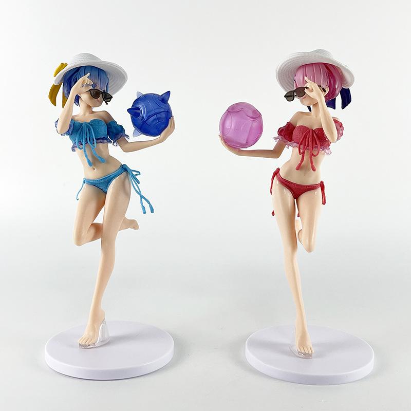 Rem Ram Купальник Фигурка ReZero Аниме Жизнь Модель Украшение Игрушка Подарок